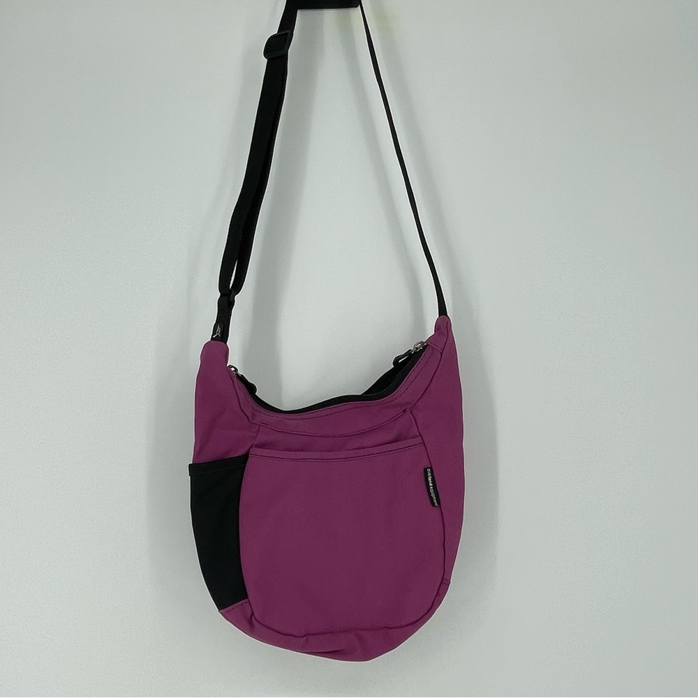 OVERLAND EQUIPMENT Pink Canvas Crossbody Travel Logo Hiking Shoulder Bag Purse - Picture 3 of 8